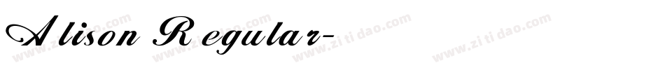 Alison Regular字体转换